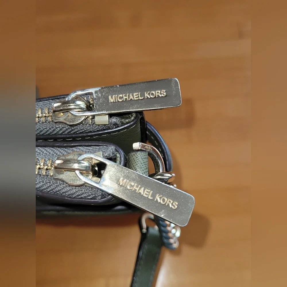 Michael Kors Karla Leather Crossbody Bag,  Army Green - Picture 5 of 13